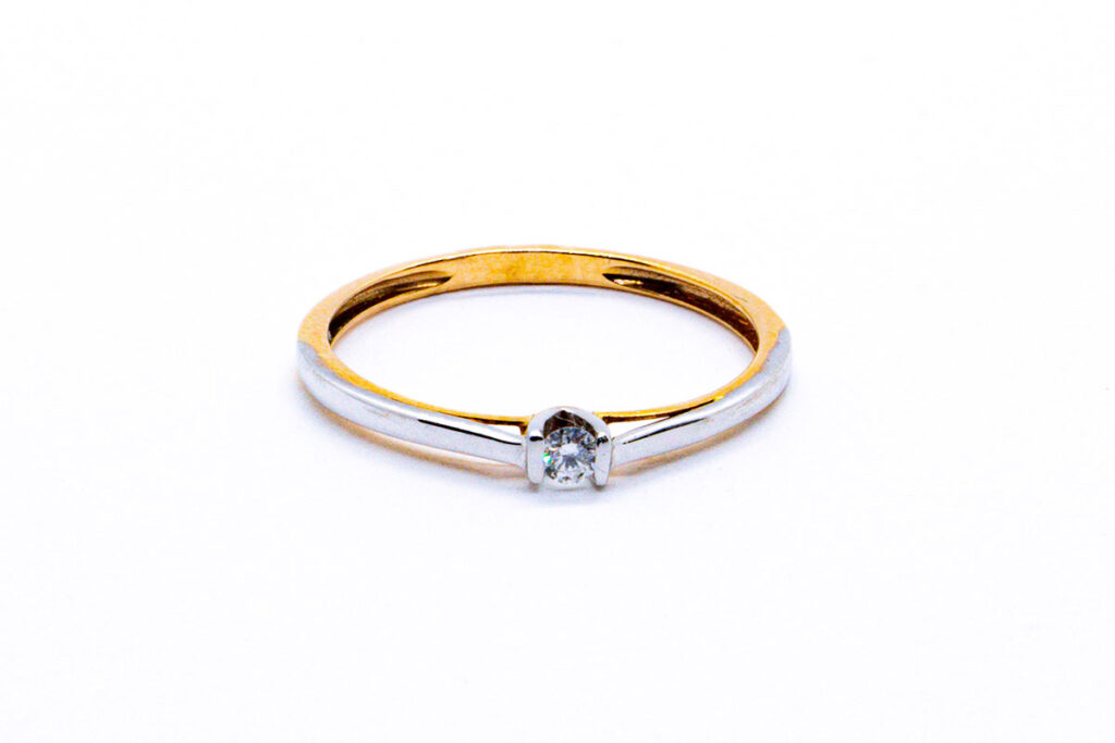 SORTIJA ORO BLANCO Y ORO AMARILLO DE 18 QUILATES